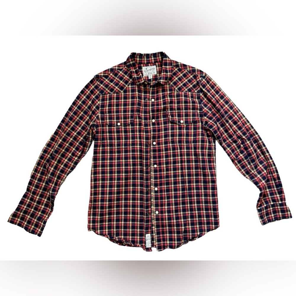 Lucky Brand Plaid Snap Button Shirt
